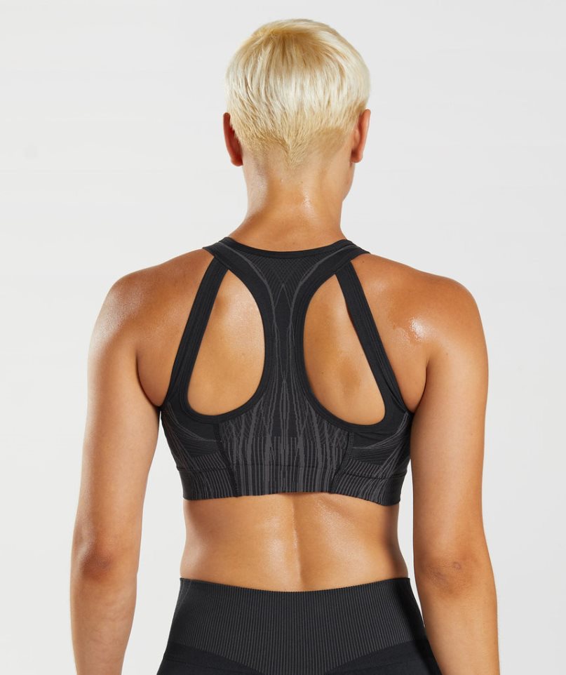 Women's Gymshark Apex Seamless Sports Bra Black | NZ 8HSGDX